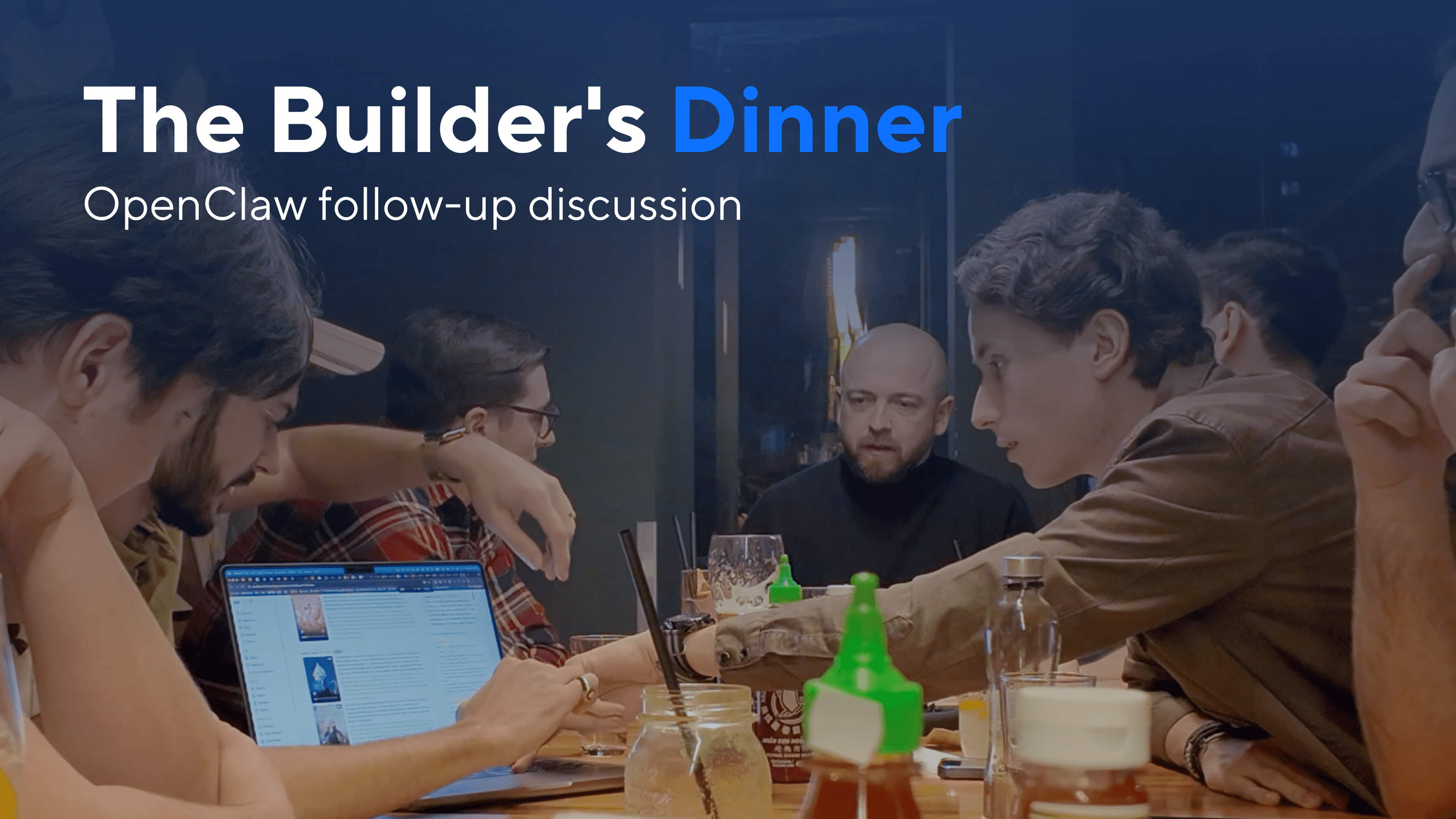 DevNights members in a focused Builder's Dinner discussion