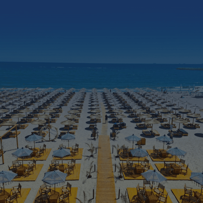 Beach gathering place for DevNights By the Sea