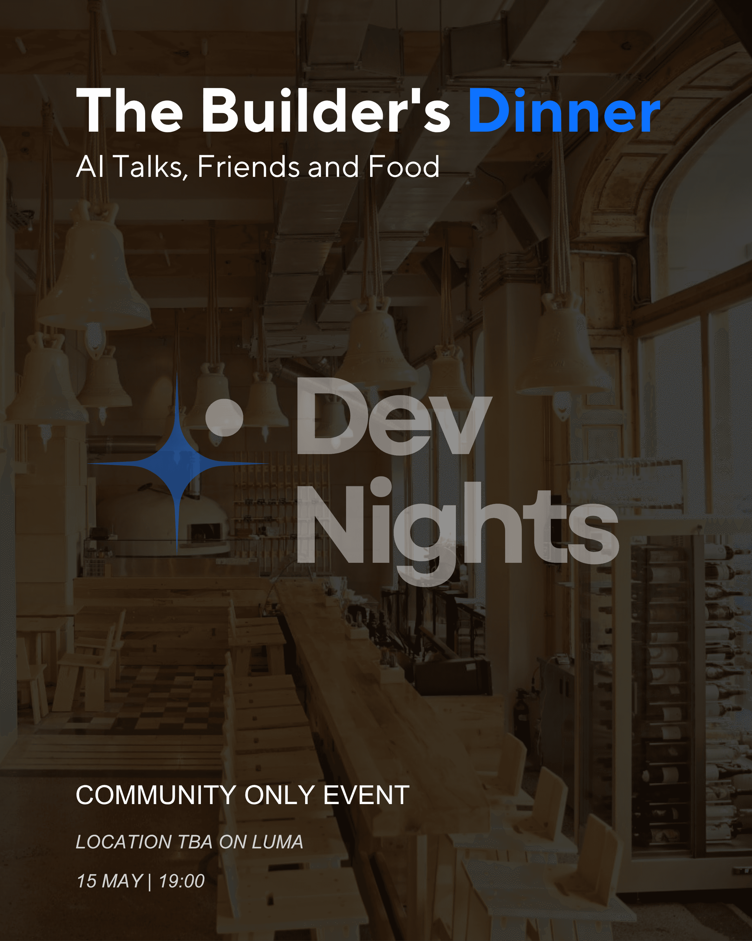 DevNights The Builder's Dinner number two event creative