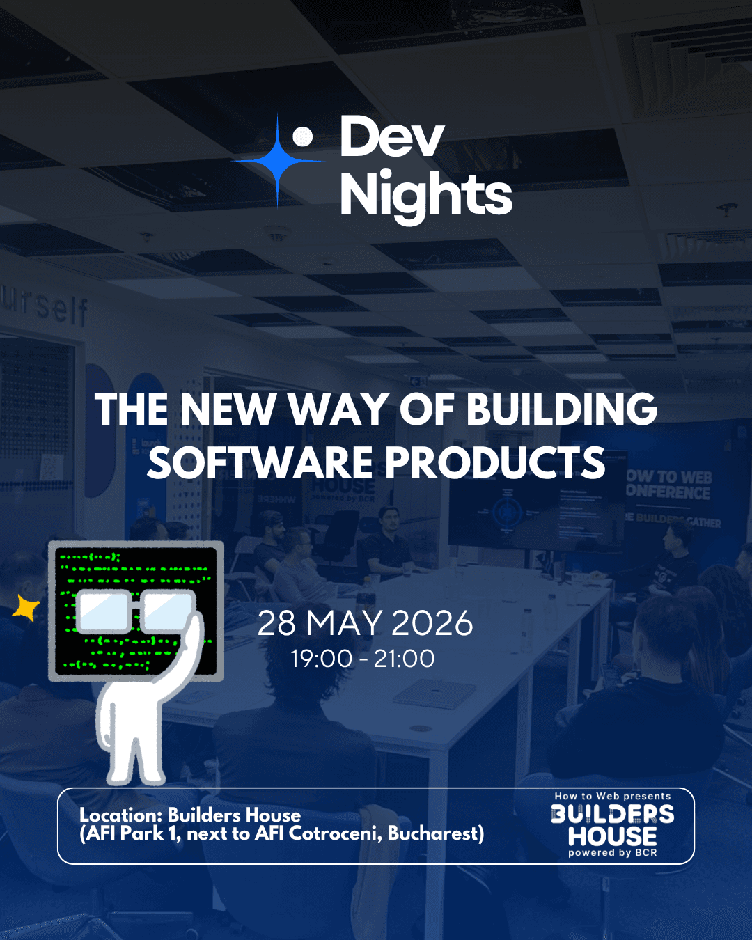 DevNights The New Way of Building Software Products event creative